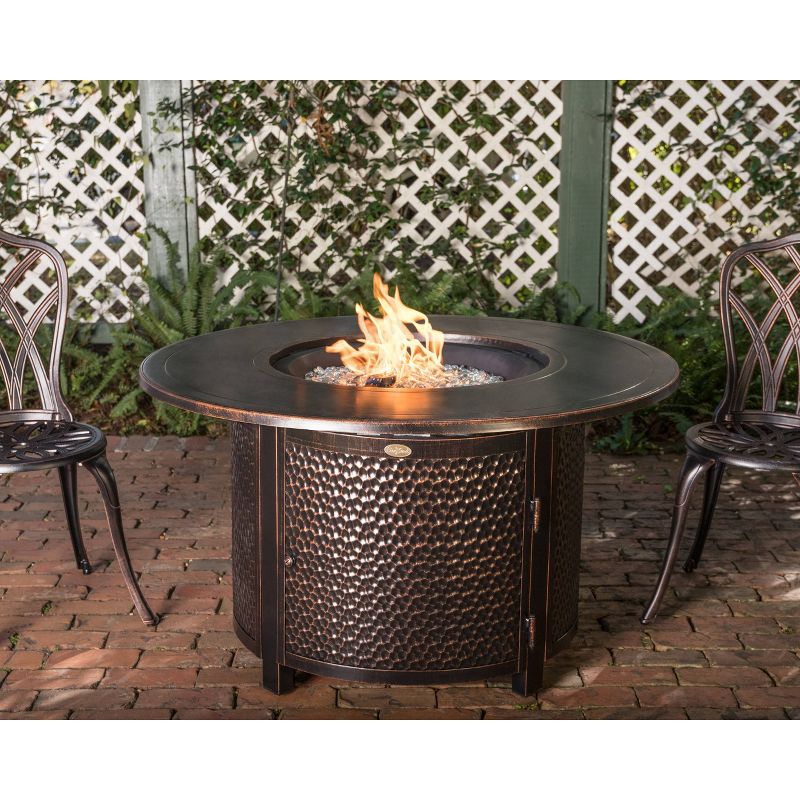 Leeward Hammered Aluminum LPG Fire Pit - Fire Sense