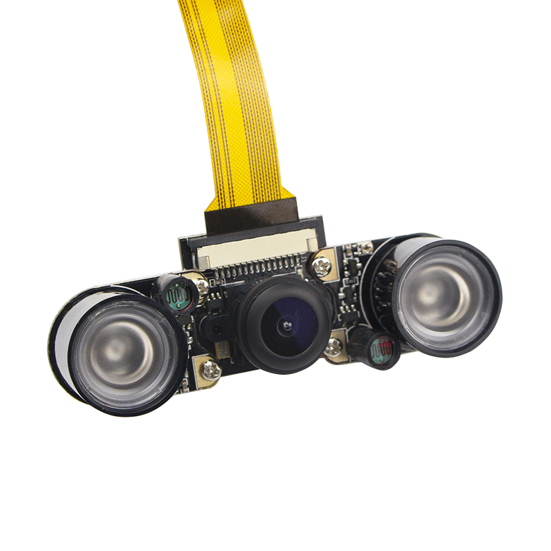 Raspberry Pi Zero Night Vision Camera + 2Pcs IR LED 5MP Camera Module for Raspberry Zero Wide Angle Fish Eye Webcam
