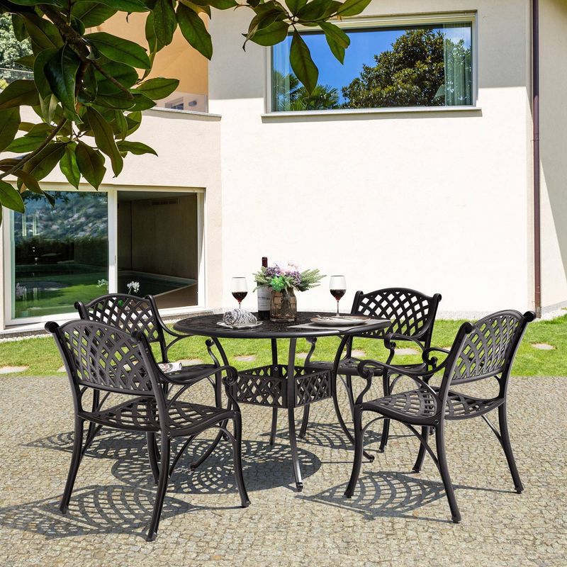 5pc Cast Aluminum Dining Set - Nuu Garden