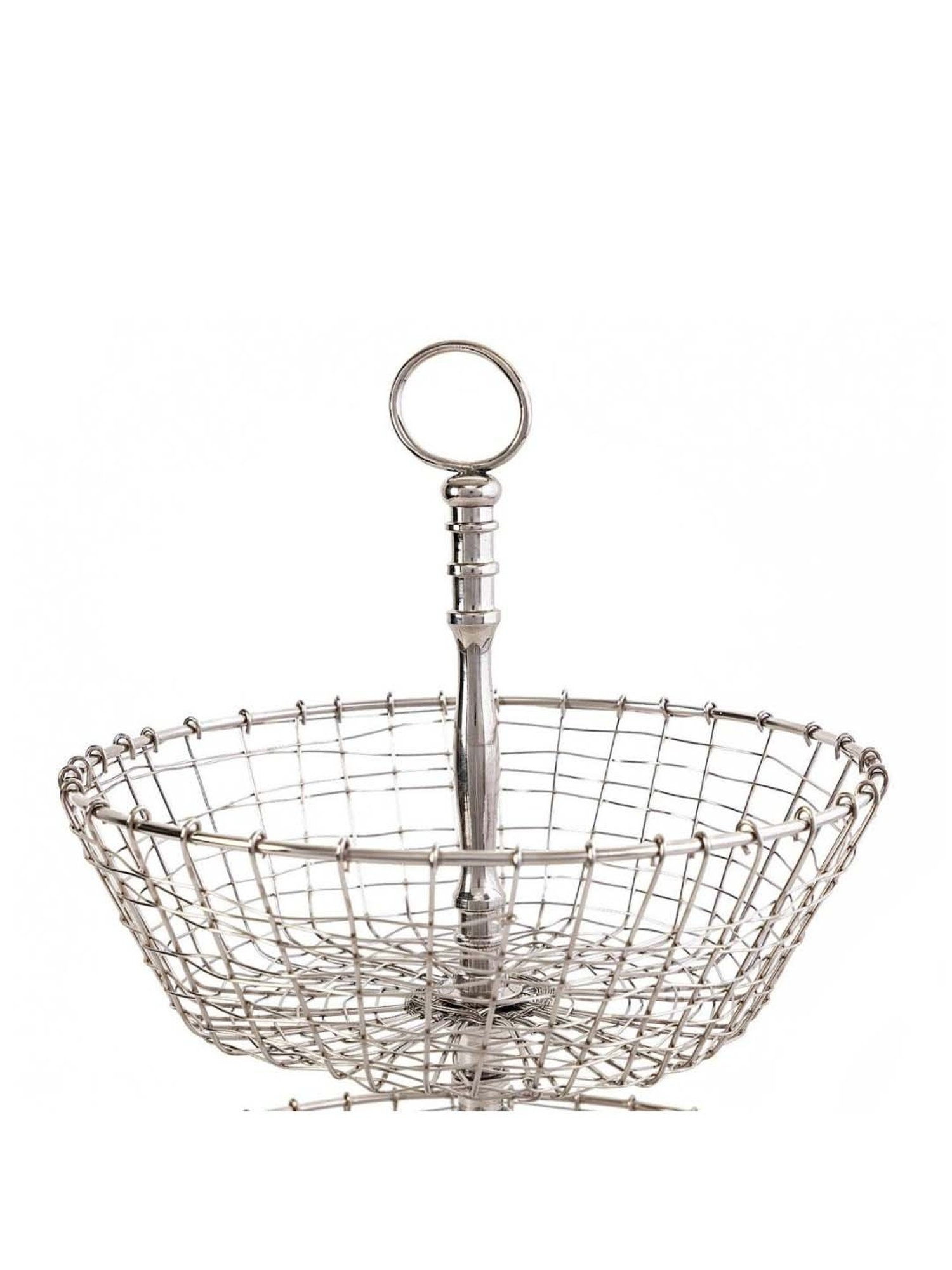 Home4U Silver Stainless Steel Fruit Basket - Set of 1