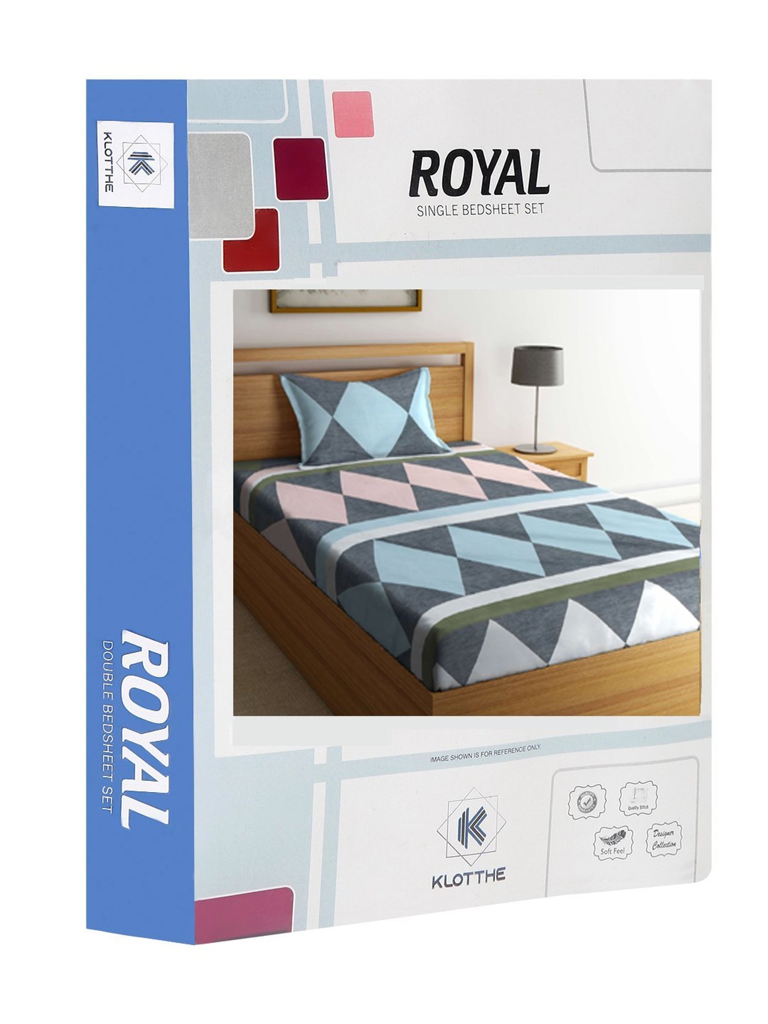 Klotthe Printed Multicolor 300 TC Cotton Blend Single Bed Sheet with Pillow Cover