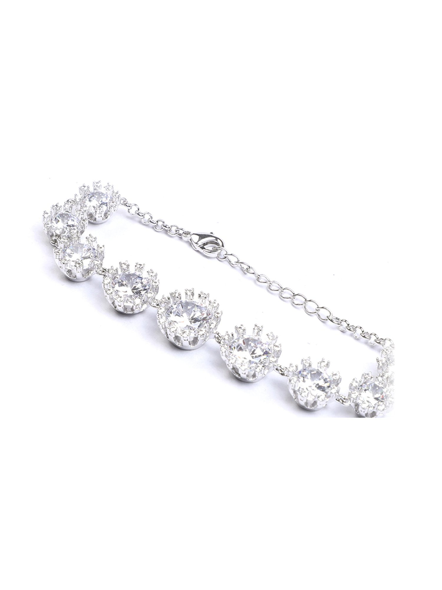 The Real Effect London 800 Silver CZ Bracelet for Women