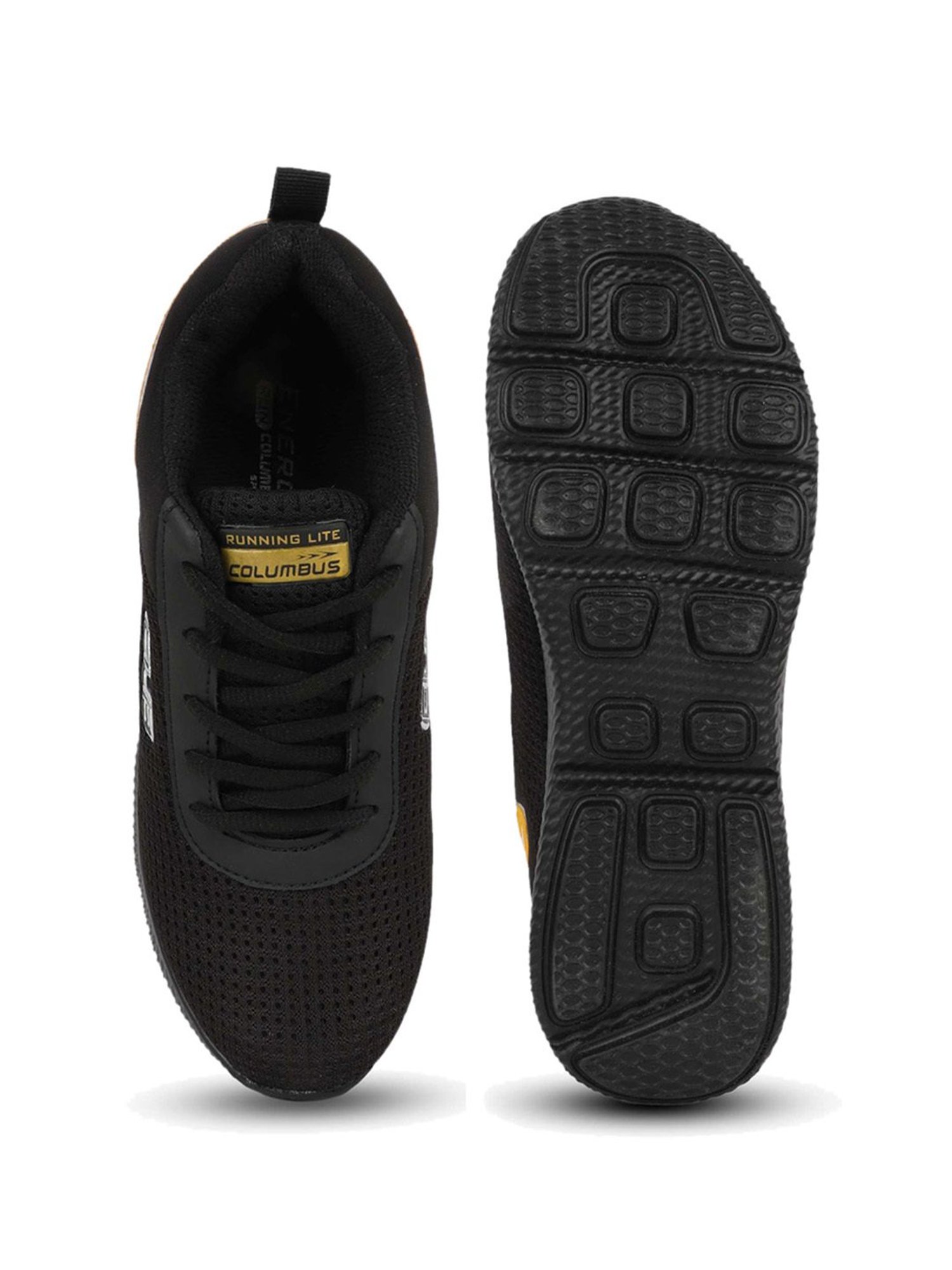 Columbus Men's Black Running Shoes