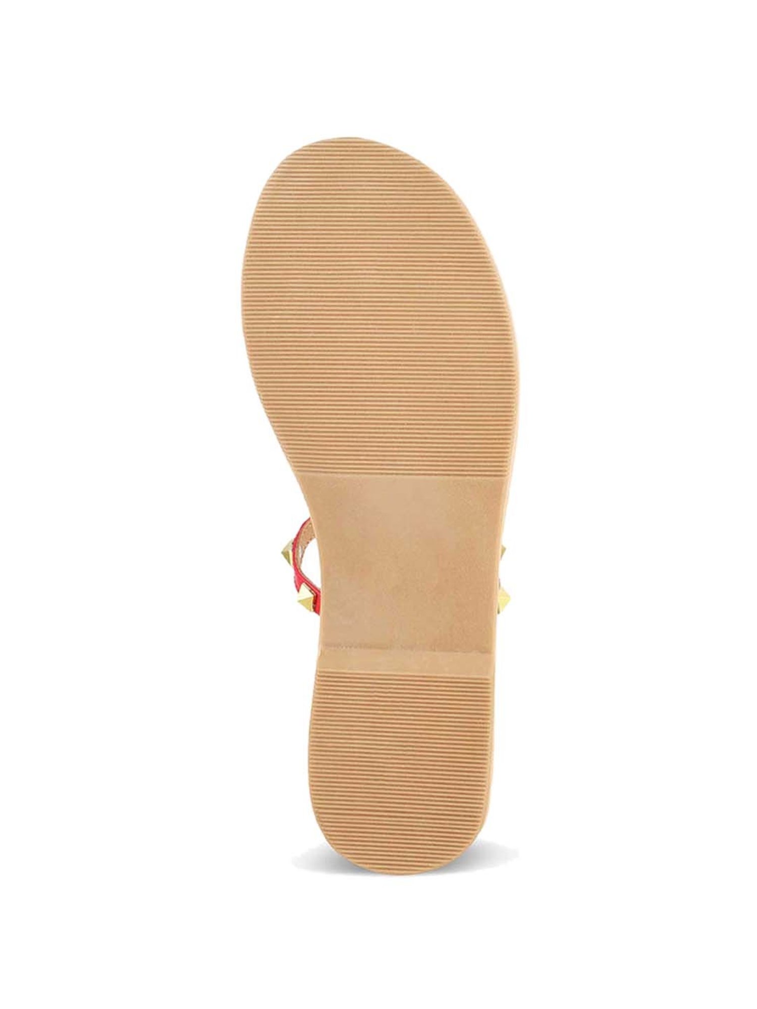 Tresmode Women's Red Toe Ring Sandals