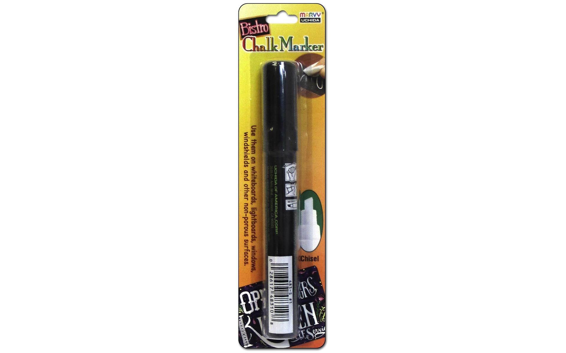 UCHIDA 483-C-1 Chisel Tip Bistro Chalk Marker, Black
