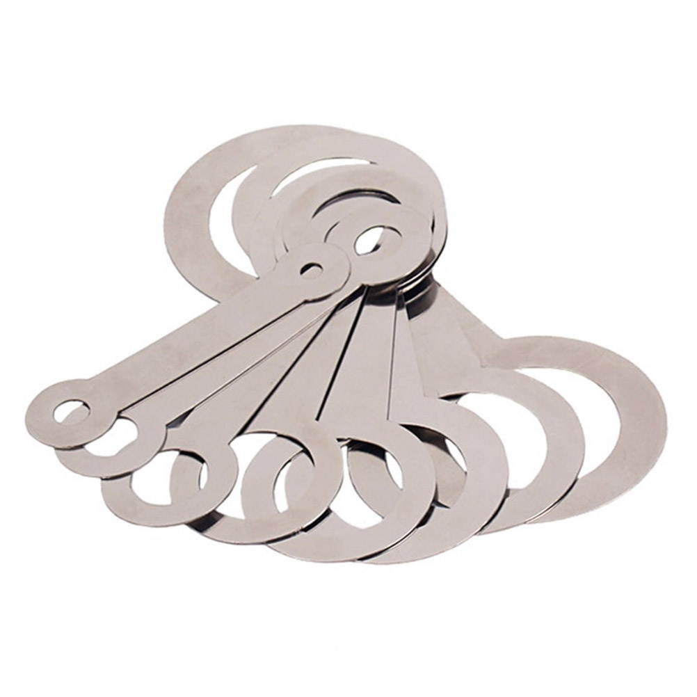 8PCS/Set Saxophone Pad Leveling Rings Sax Leveling Tool Pads Repair Tool for Saxophone Flute Clarinet (Silver)