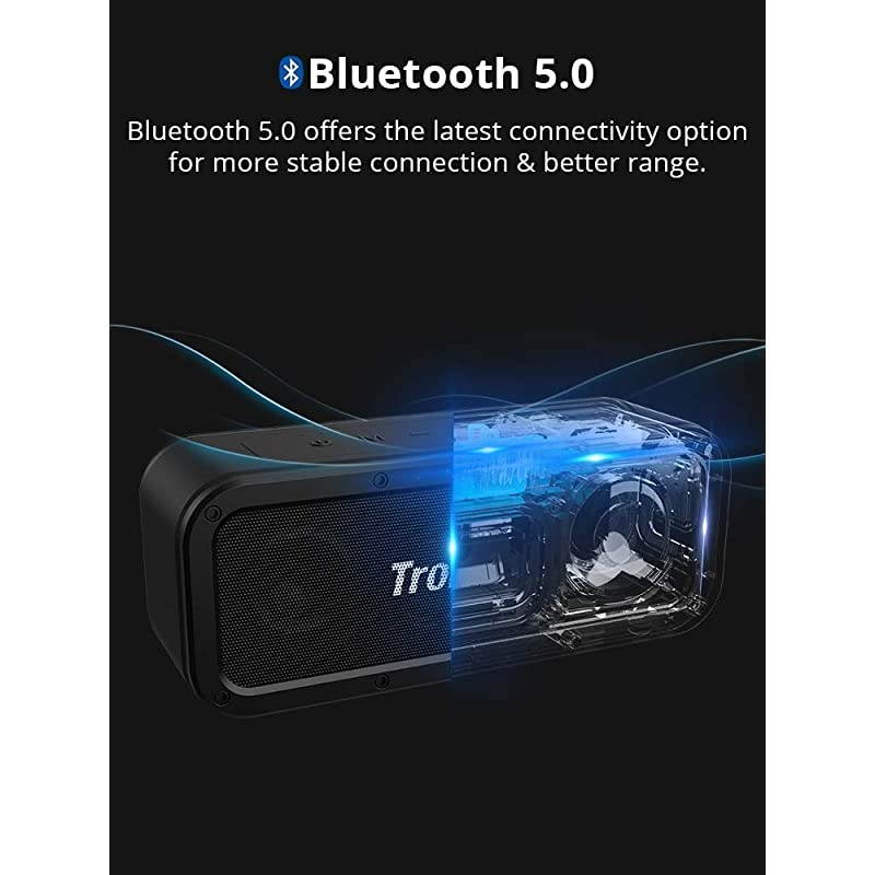 Portable Bluetooth Speakers  Force 40W IPX7 Waterproof Bluetooth 50 Wireless Speakers with TriBass Effects TWS 15Hour Playtime DualDriver with Builtin Mic NFC