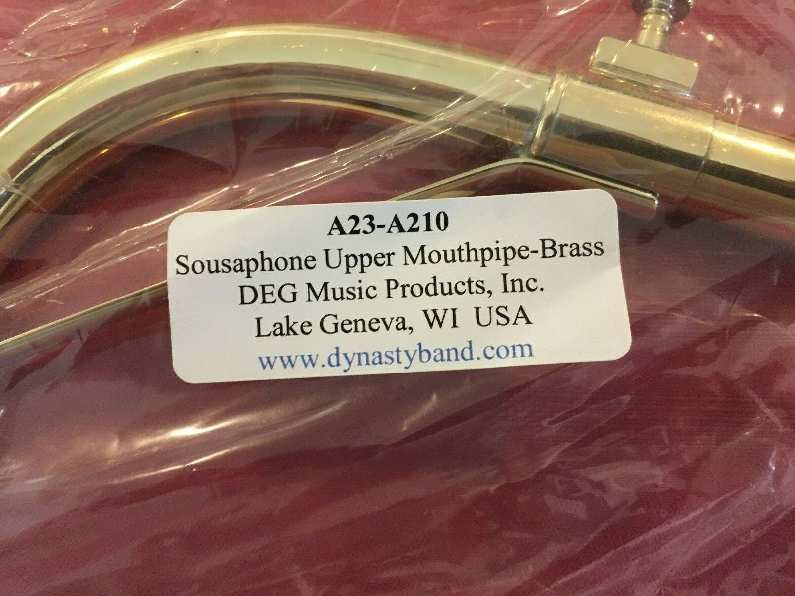 DEG SOUSAPHONE NECK - UPPER MOUTHPIPE - BRASS A23 - A210