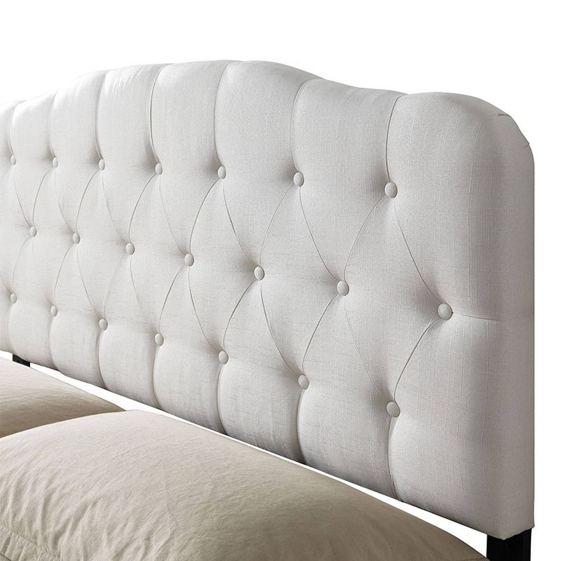 Queen Eliza Tufted Headboard Ivory - Edgemod