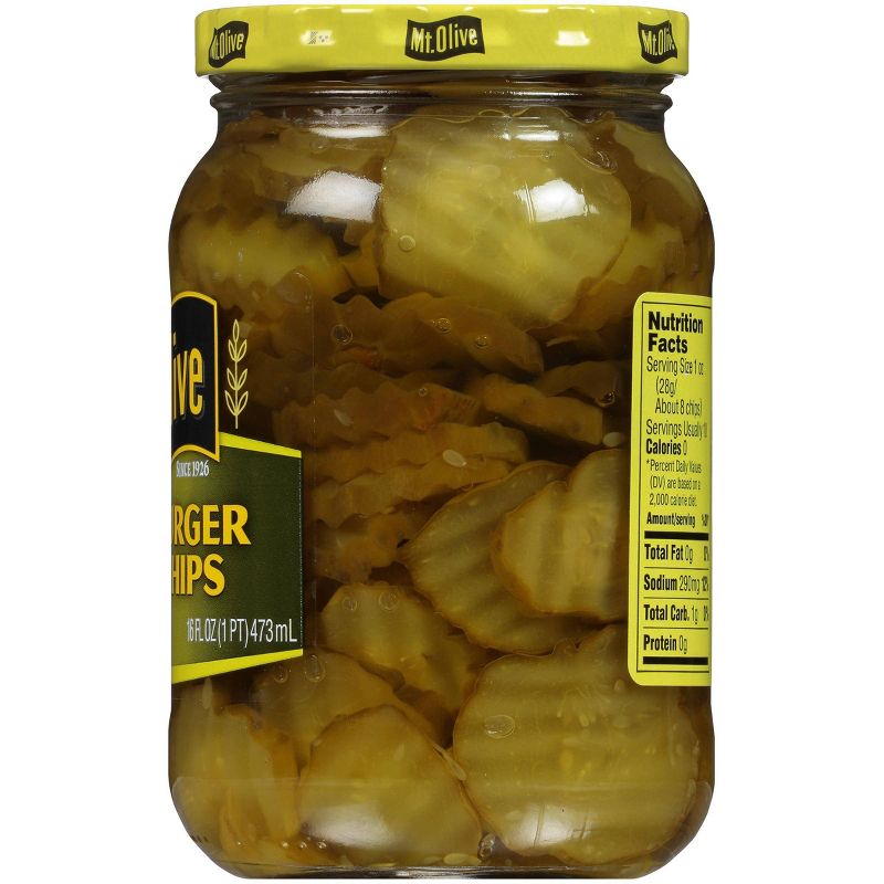 Mt. Olive Hamburger Dill Pickle Chips - 16oz