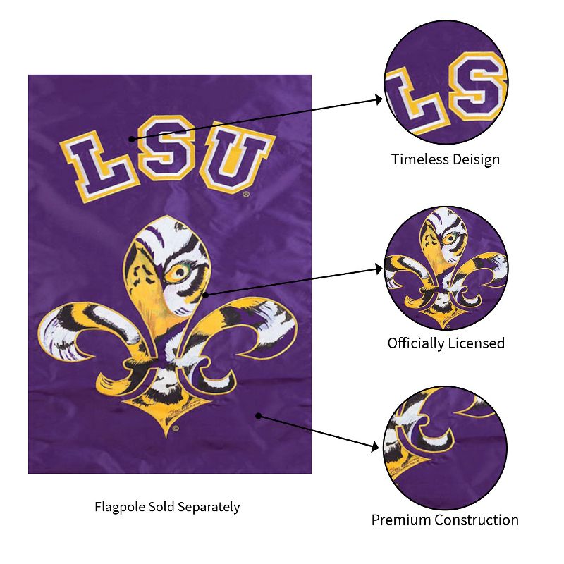 Evergreen Team Sports America Flag LSU Fleur-de-Tigre