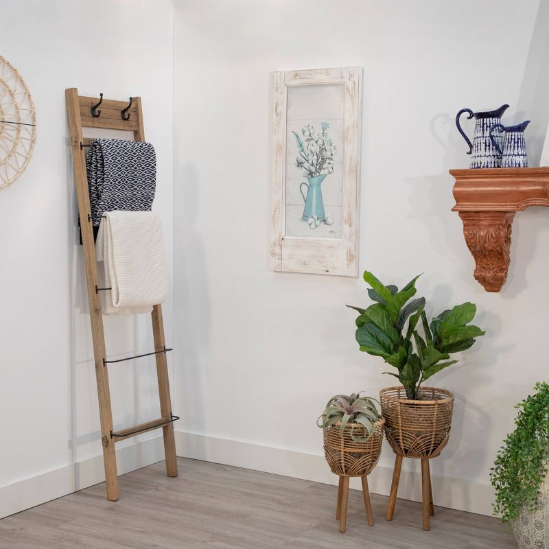 76" Wood/Metal Ladder Brown - Sagebrook Home