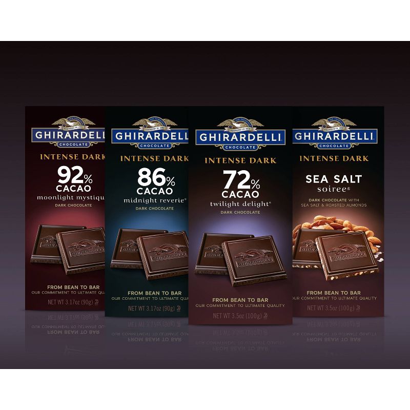 Ghirardelli Intense Dark Chocolate w/ Sea Salt and Roasted Almond Bar - 3.5oz