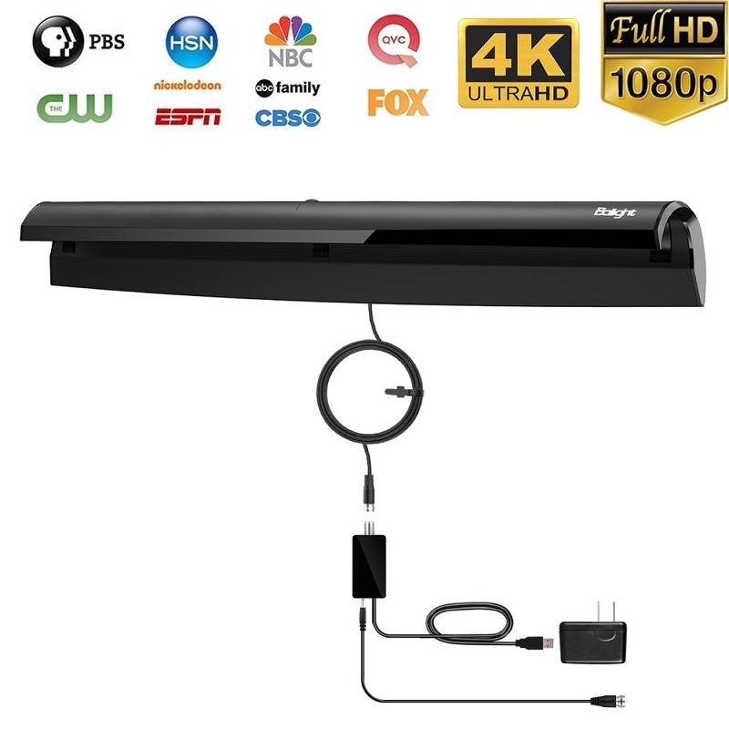Ochine Indoor Digital HDTV Antenna Amplified TV Antenna Upgrated With 50-80 Miles Range 1080P HD VHF UHF Free Channel Broadcast 10FT Coax Cable