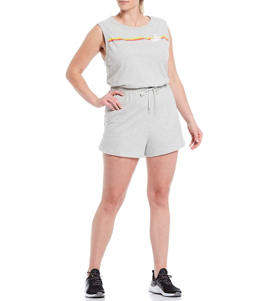 Nike Plus Size Core Print Jersey Cotton Romper