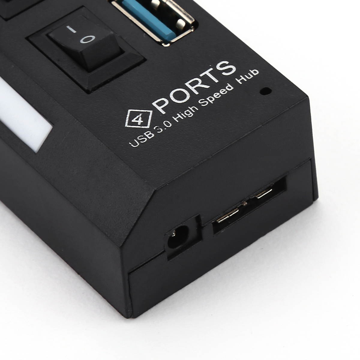 FirstPower 4 Ports USB 3.0 Hub, Portable SuperSpeed USB 3.0 Hub, Splitter 5Gbps, Individual On/Off Switches LED, USB Extension Multi-function USB Dock Hot Swapping Support with US AC Power Plug