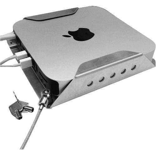 Mac Mini Secure Mount Enclosure with Lockable Head - Aluminum, Steel - Silver