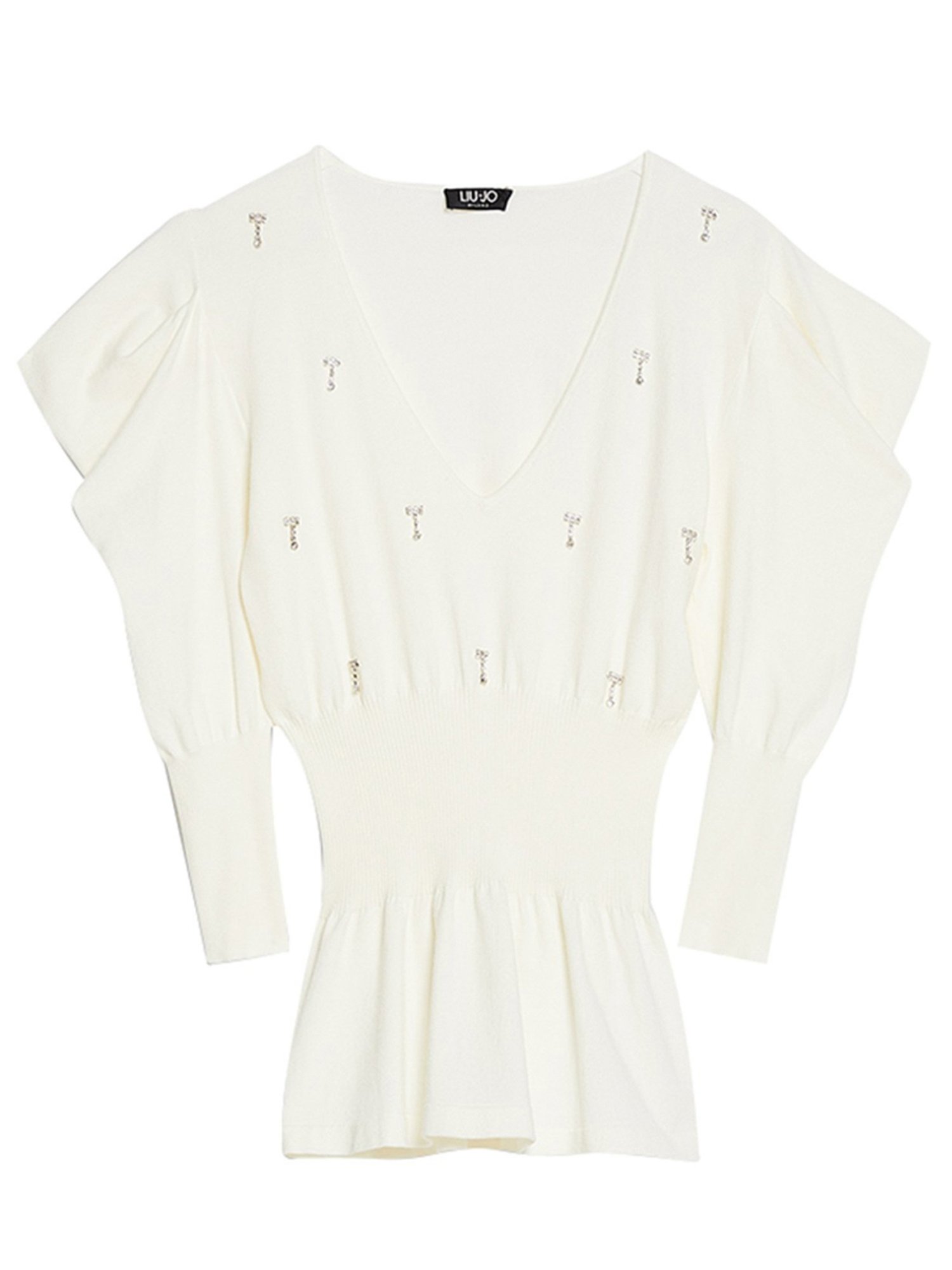 Liu Jo Gesso & Strass Embellished Regular Fit Sweater