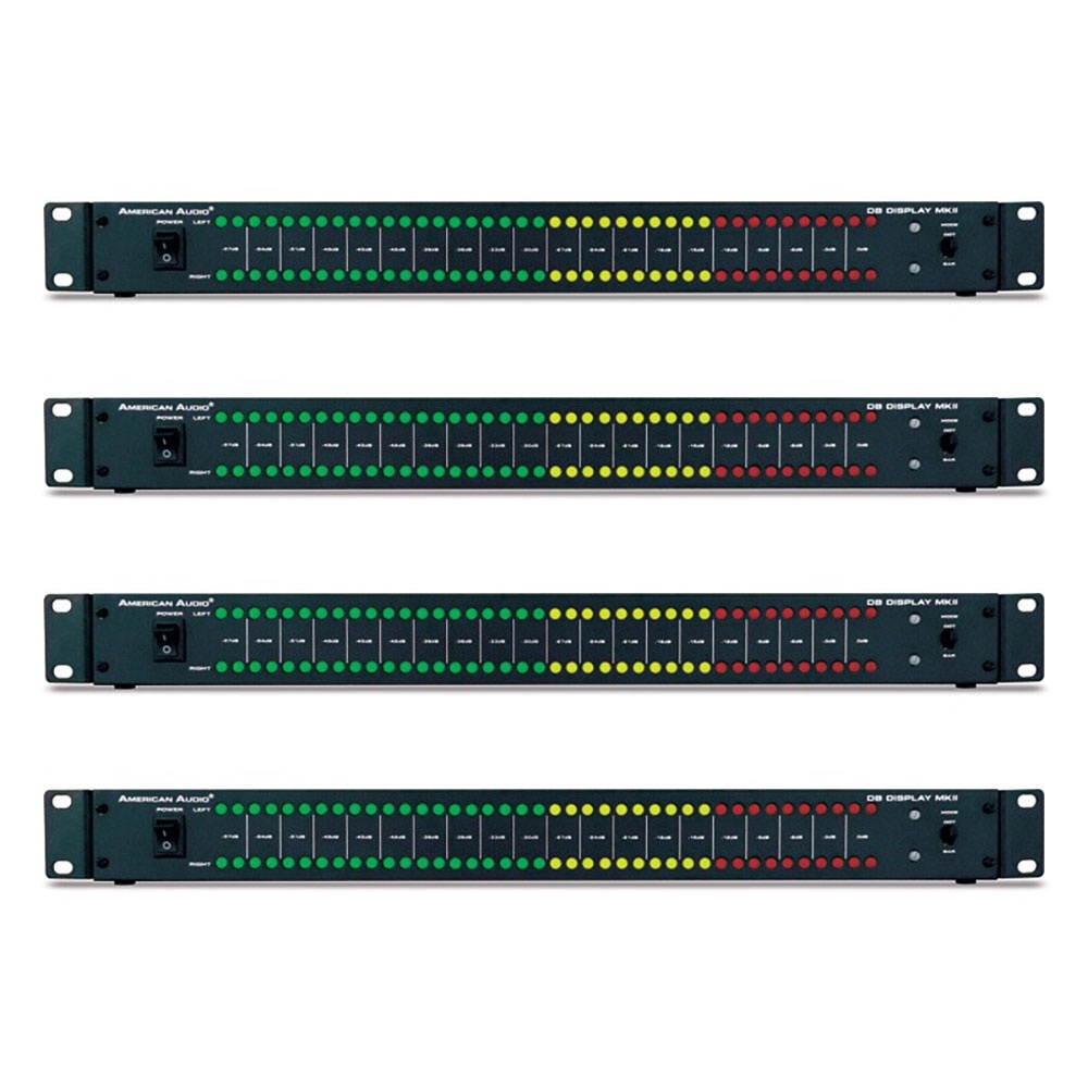 American Audio MKII DB Sound Volume LED Display Monitor for Amp Rack (4 Pack)