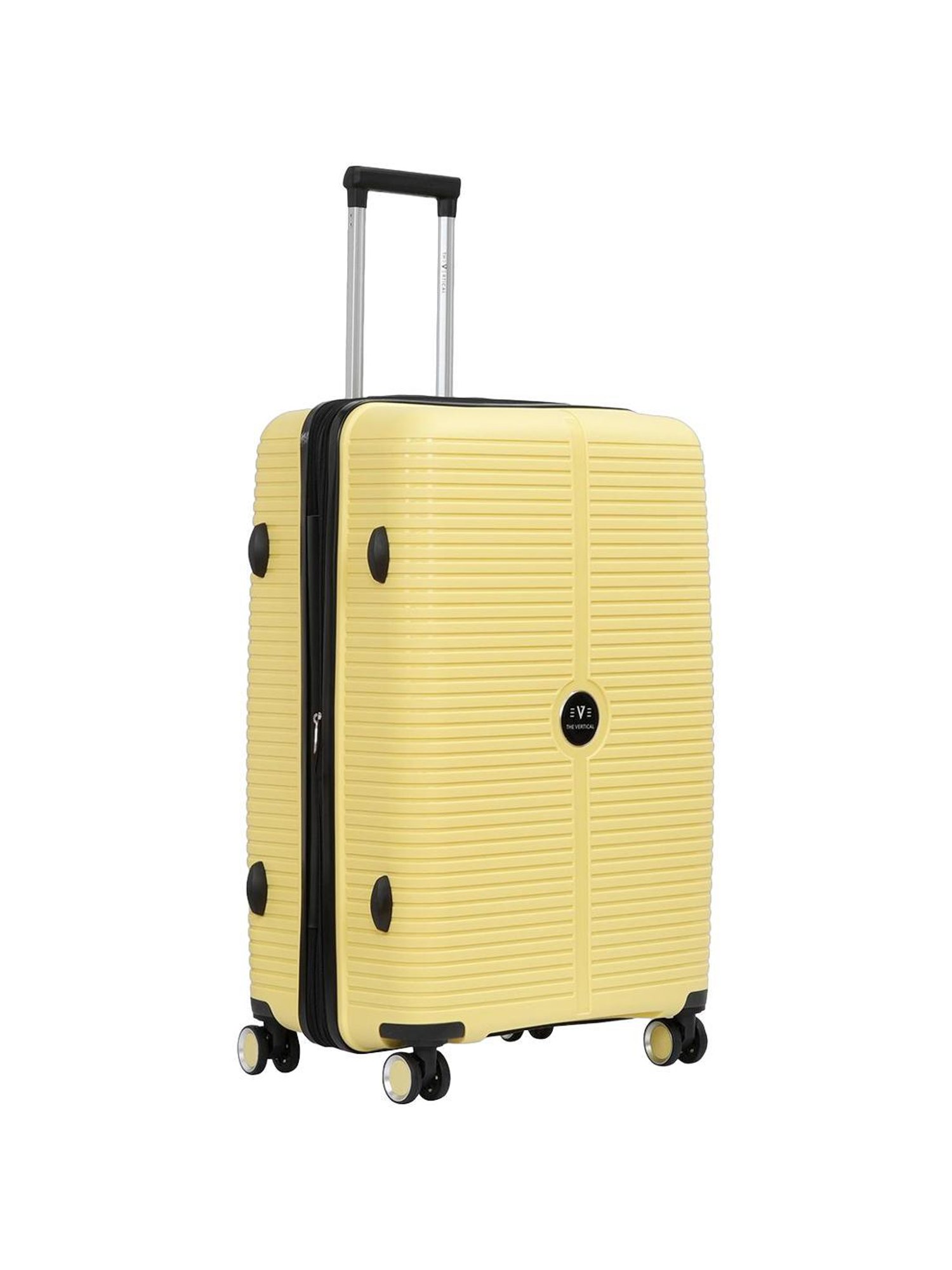 The Vertical Stellar Yellow Wheels 8 Large Hard Cabin Trolley Bag