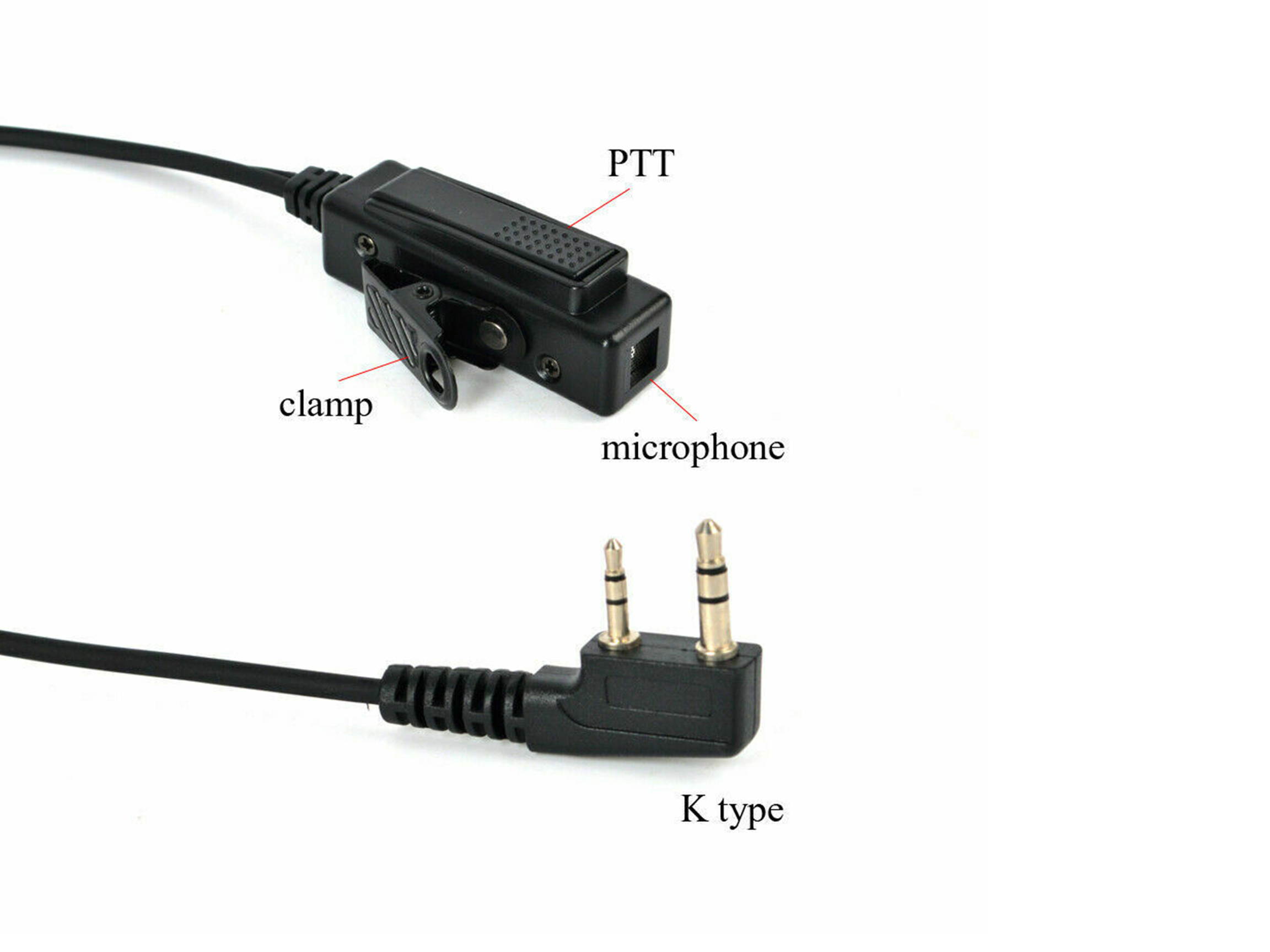HYS C Shape Earpiece  For Baofeng UV-5R Series 666S 888S Kenwood Two Way Radio