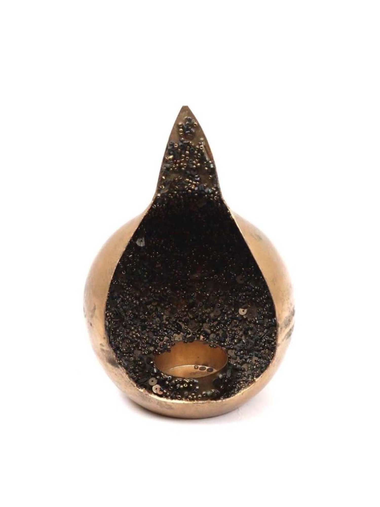 Artisans Rose Golden Iron Shasta Tea Light Holder - Set of 1