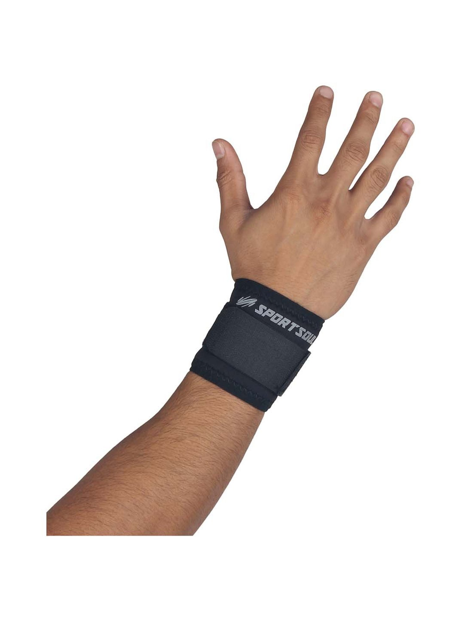 SportSoul Black Wrist Support (Free Size)