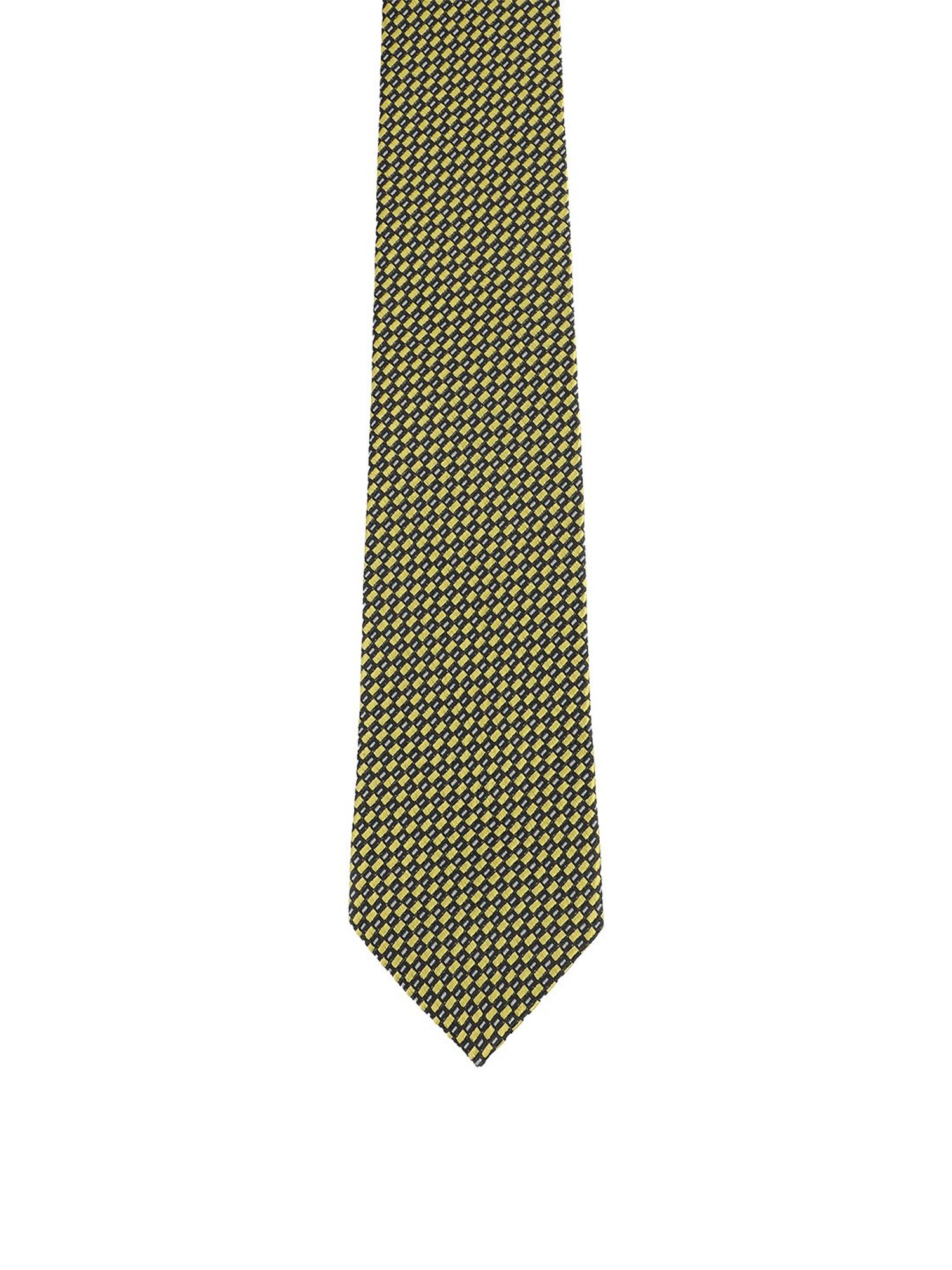 Alvaro Castagnino Yellow Woven Tie