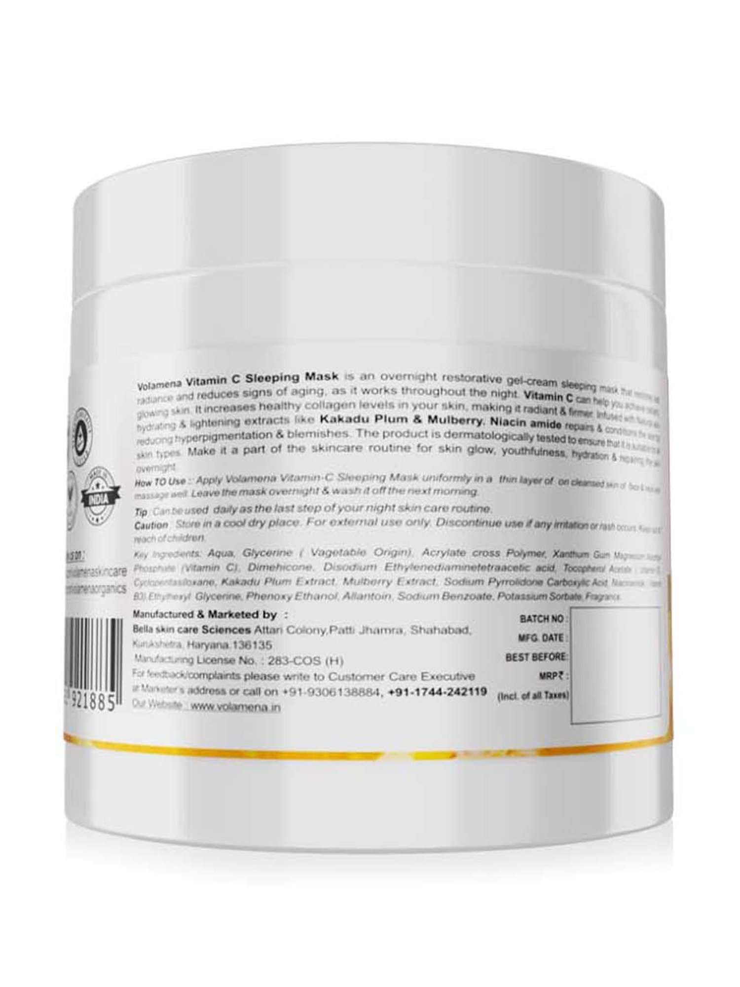 Volamena Vitamin C Sleeping Mask - 100 ml