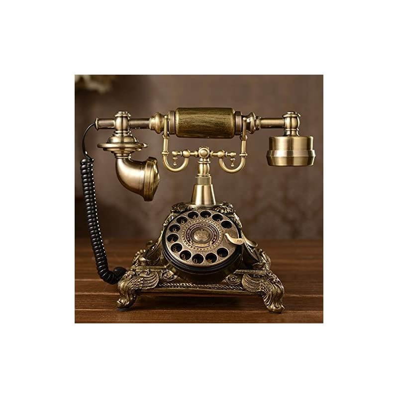 Resin imitation copper Vintage STYLE ROTARY Retro old fashioned Rotary Dial Home and office Telephone