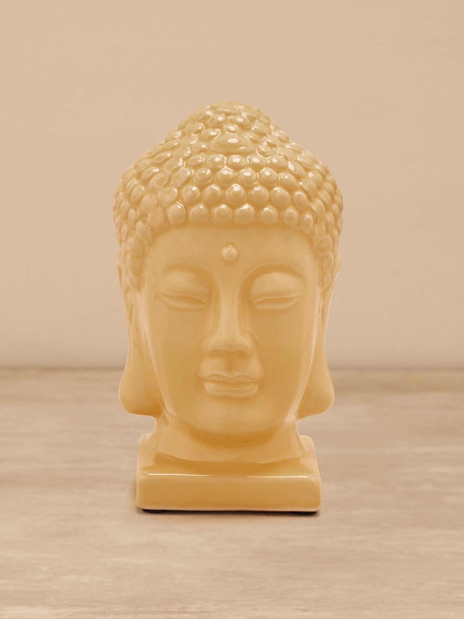 Pure Home and Living Yellow Ceramic Textured Sculptures and Figurines