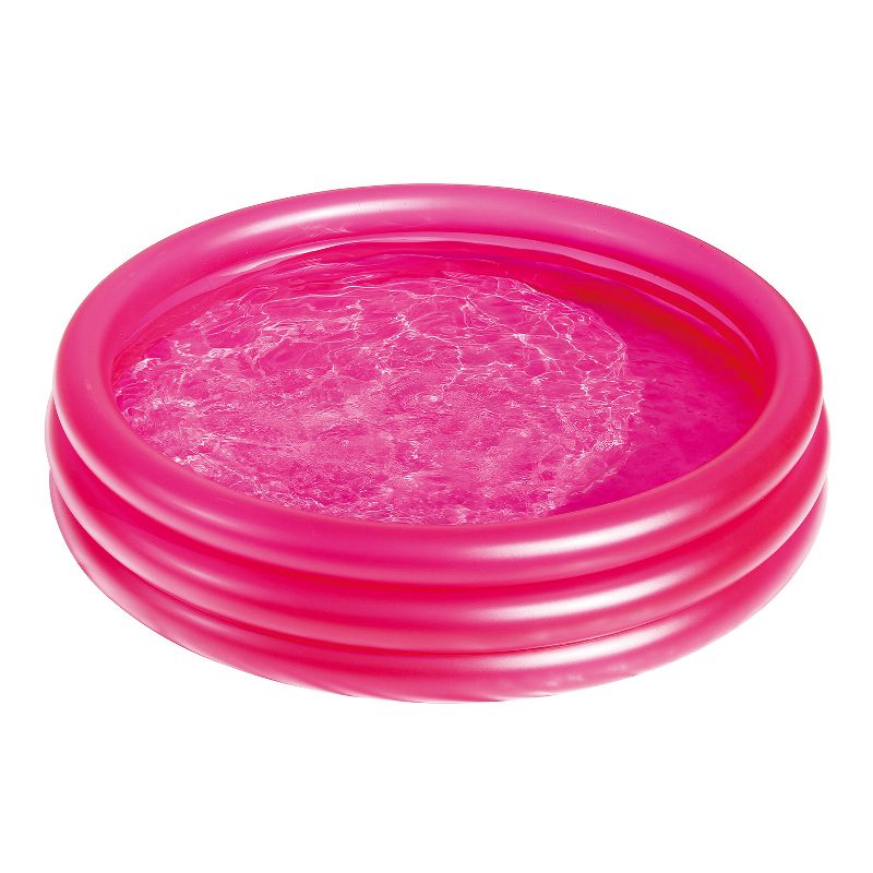 Summer Waves K90009000156 3 Ring Outdoor Inflatable Kids and Toddler Swimming Pool, 65 x 14.5 inches, Pink