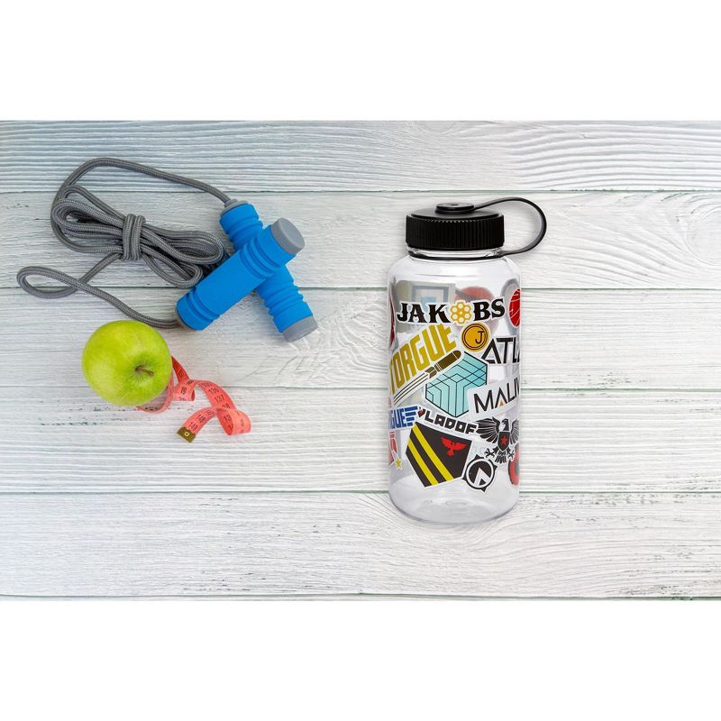 Just Funky Borderlands Manufacturer Logos Plastic Water Bottle - 32-Ounces