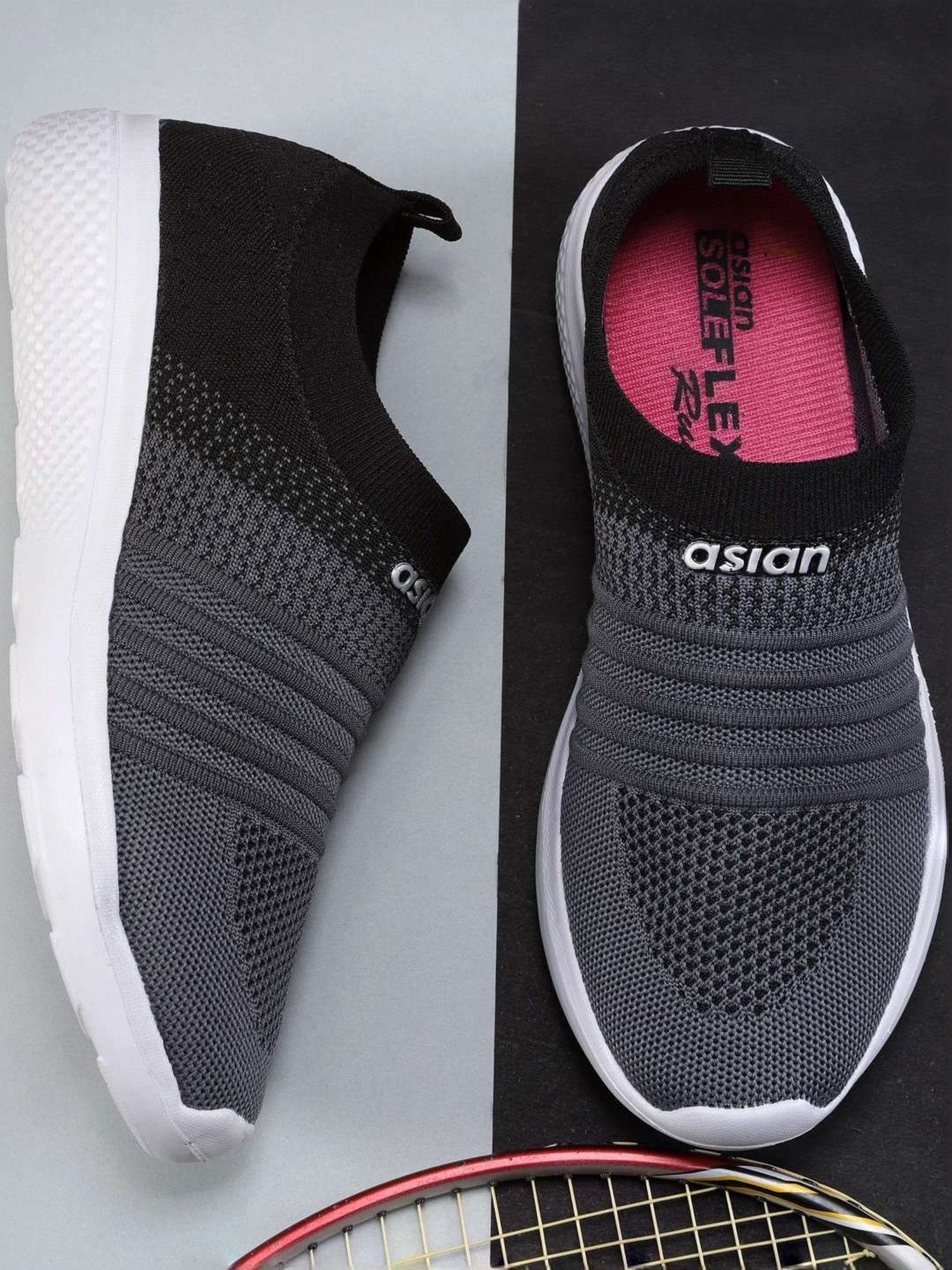 Asian Women's Grey Walking Shoes