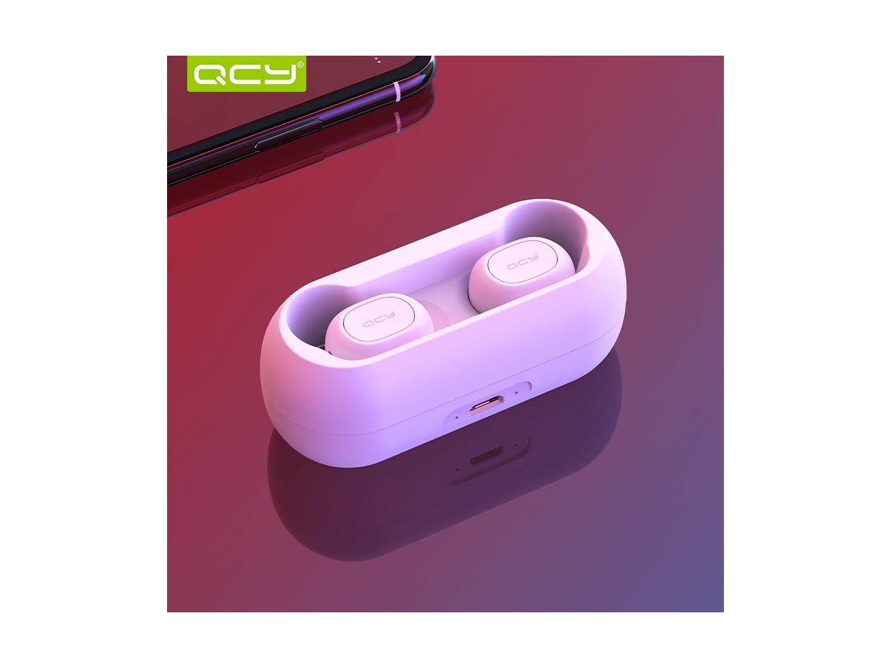 QCY T1C Bluetooth V5.0 3D Stereo Sports Wireless Headset Headset With Dual Microphones White
