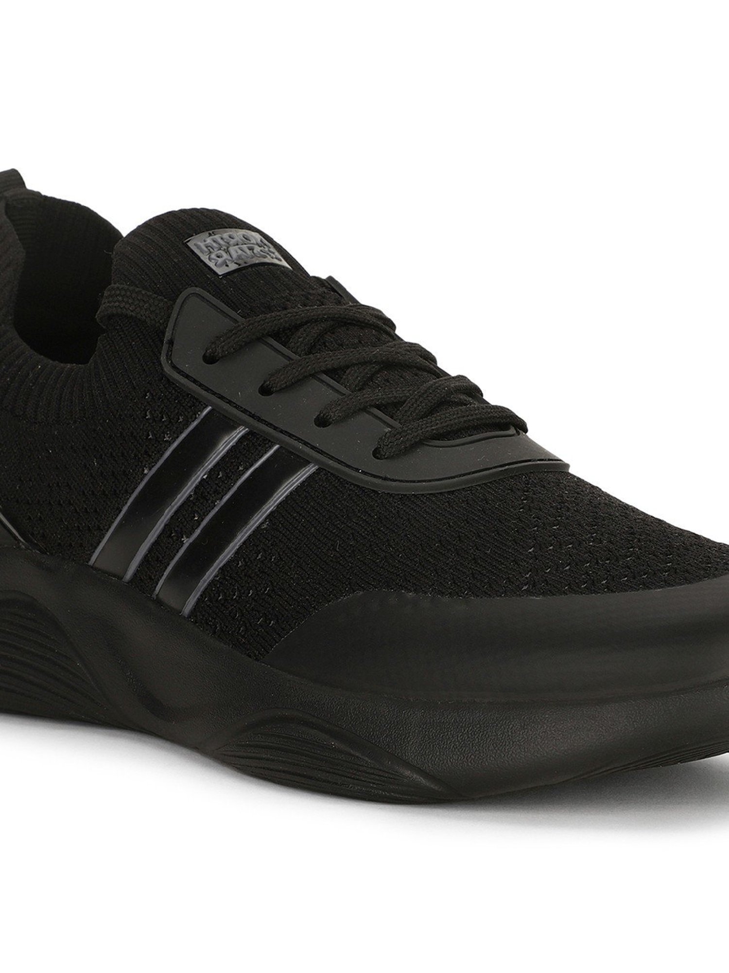 North Star by Bata Men's Black Running Shoes