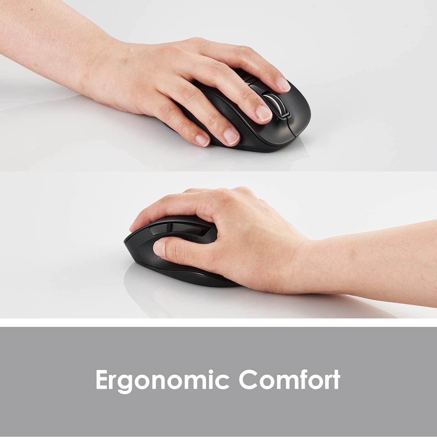 ELECOM Dr.EXG Bluetooth Mouse ?Ou2010Kiwami- Mouse Extreme Ergonomic Design Less Noise BlueLED Large Size 5 Button Black (M-XGL10BBSBK-US)