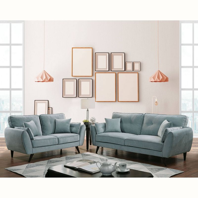 Ali Upholstered Loveseat Dark Shadow Blue - HOMES: Inside + Out