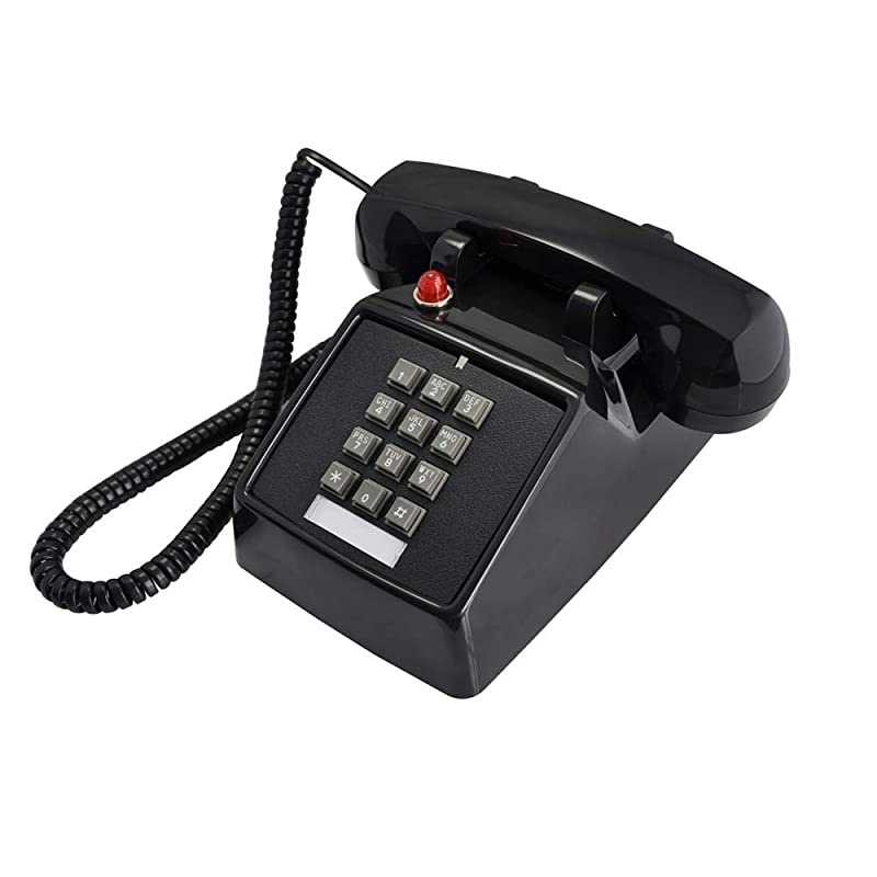 Telephones Land Line Corded Old School Phone Single Desk Hearing Impaired Landline Telephones for Seniors Old Fashion Phones for Home amp Hotel Wired Telefono Antiguo Extra Loud Ring Black