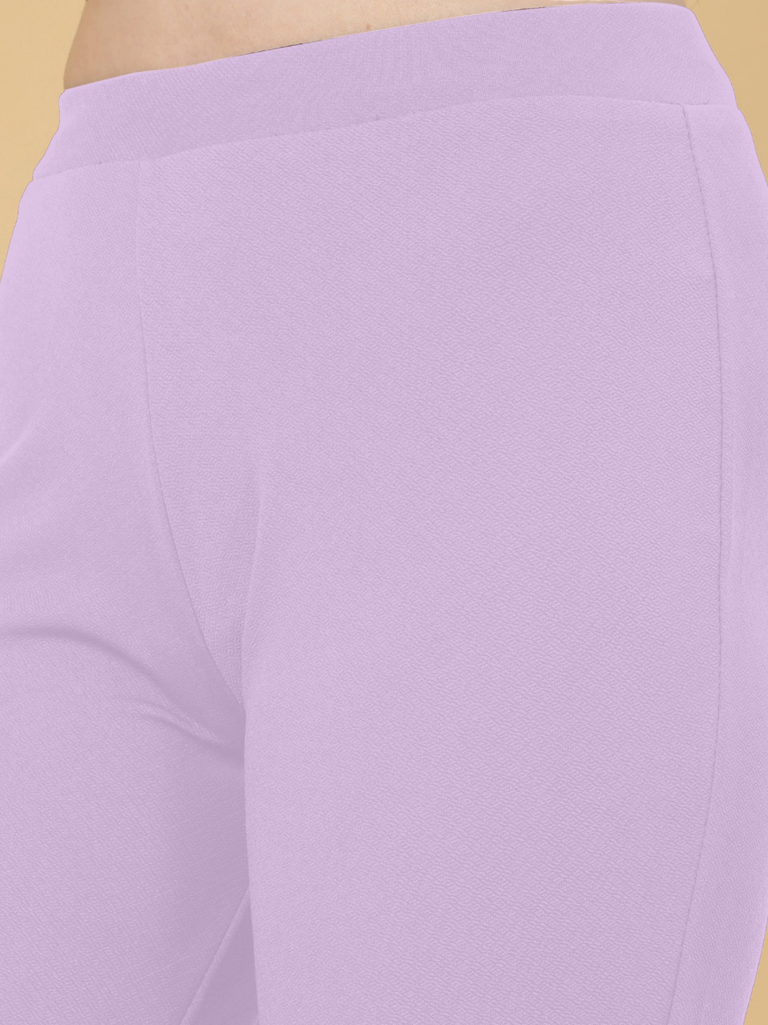 FITHUB Lavender Regular Fit High Rise Trousers