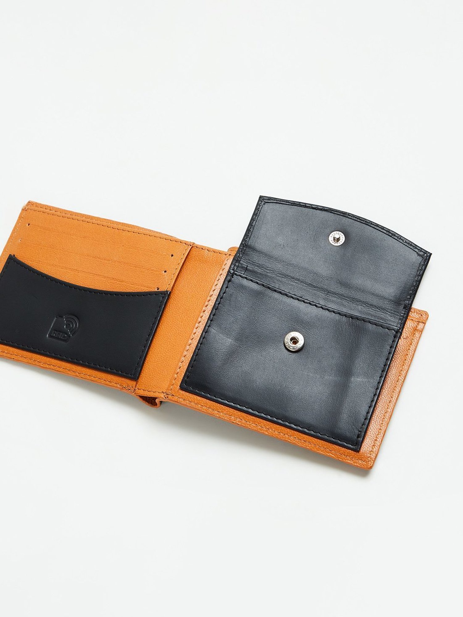 Code by Lifestyle Black Leather Bi-Fold Wallet for Men