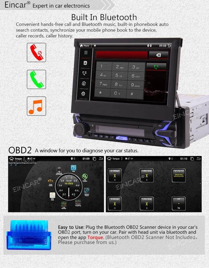 Single 1 Din Car Stereo 7 Inch Touch Screen Android 9.0 Car Radio Bluetooth GPS Navigation Head Unit Support WiFi/Mirror Link/USB/SD/AM/FM Receiver External MIC Remote with Wireless Backup Camera