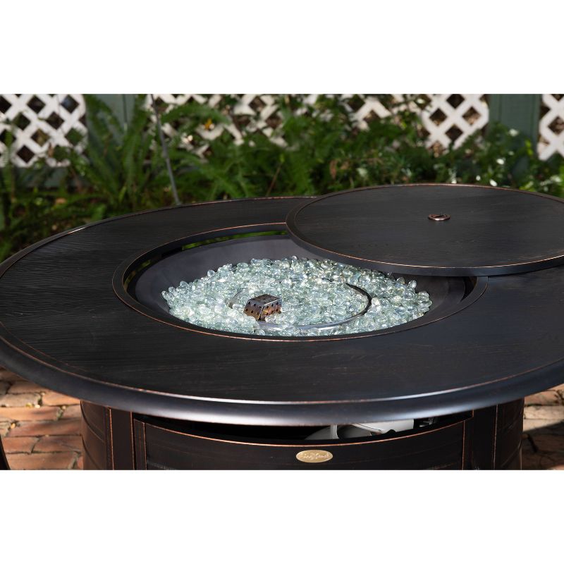 Thatcher Round Aluminum LPG Fire Pit - Fire Sense