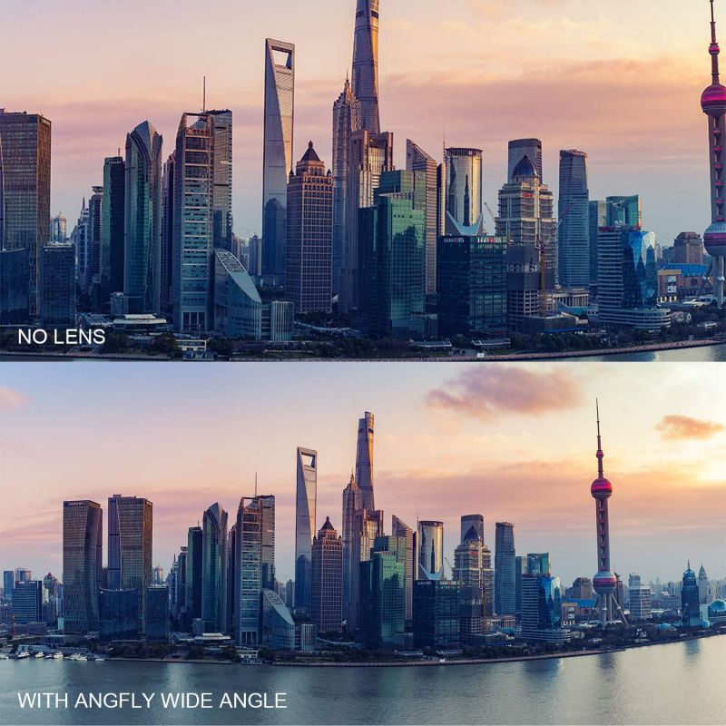 Phone Camera Lens Pro - ANGFLY 4K HD 2 in 1 Aspherical Wide Angle Lens & Super Macro Lens,Clip-On Cell Phone Camera Lenses Compatible with iPhone,Android,Samsung Mobile Phones and Tablets