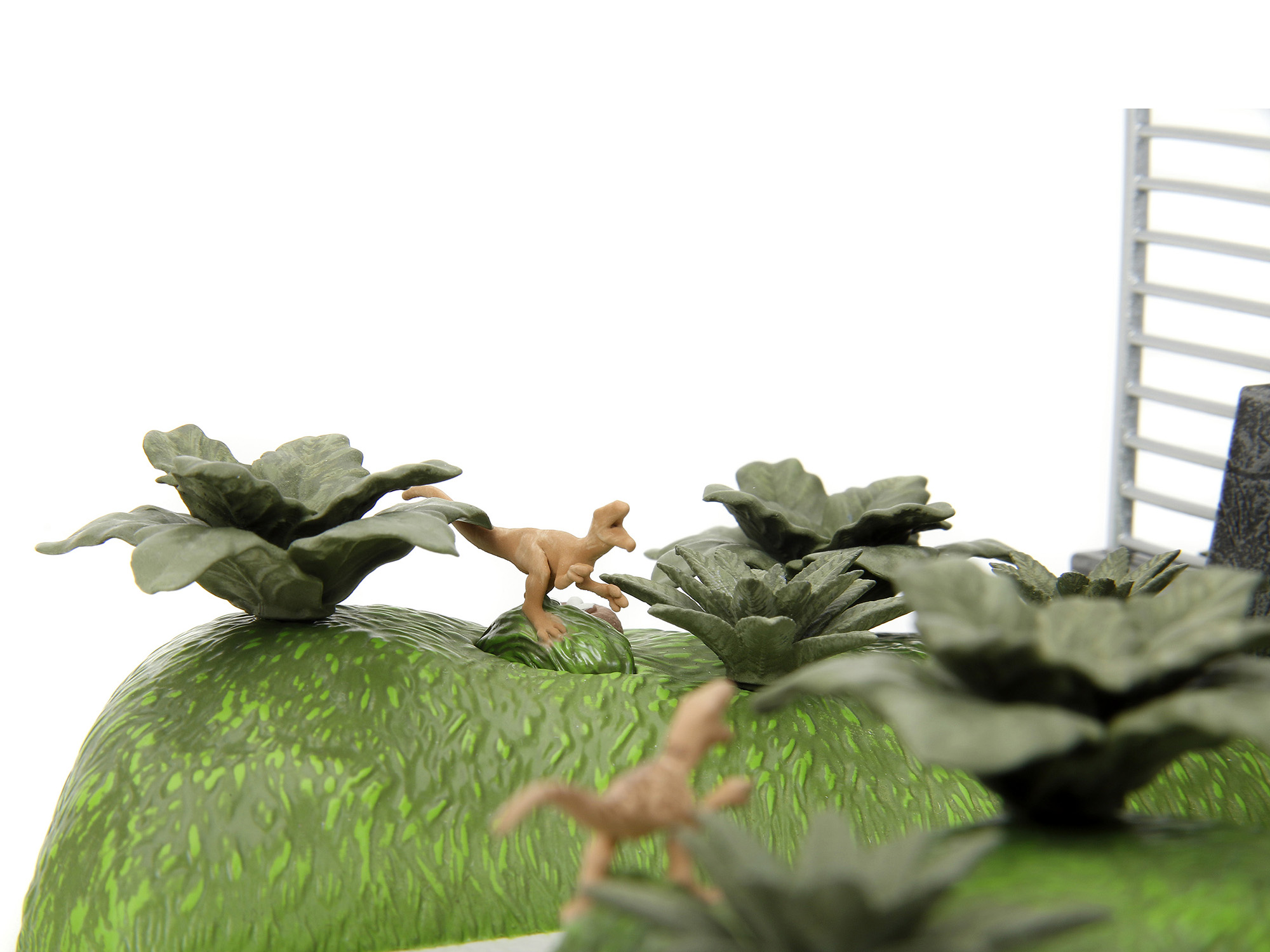 Jurassic Park Theme Park Entrance Diorama with Jeep Wrangler and Ford Explorer 30th Anniversary "Jurassic Park" (1993) Movie "Nano Hollywood Rides" Series Models by Jada