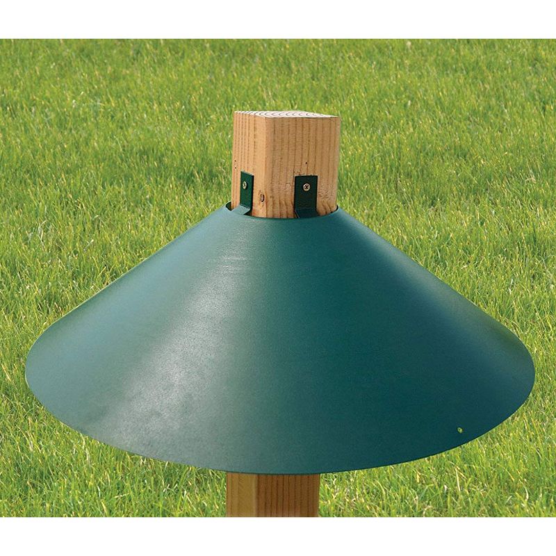 Woodlink Metal Wrap Around Bird House and Feeder Squirrel Baffle Guard for 4 x 4 Inch Pole Post (2 Pack)