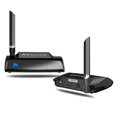 5.8GHz HDMI TV Wireless Audio Video Transmitter and Receiver, IR Remote Control 300M(985ft) AV Sender PAT-580