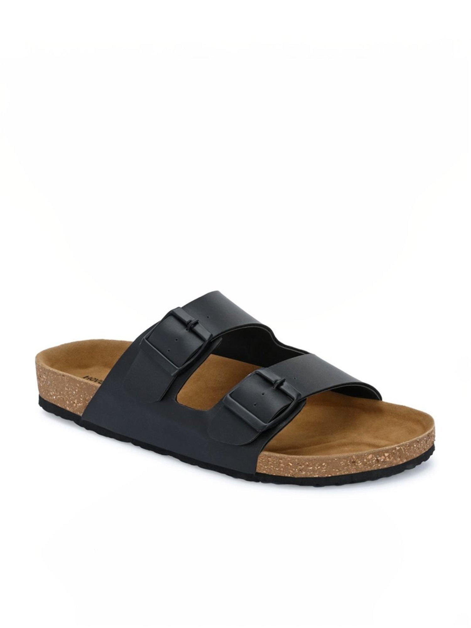Hoversole Men's Black Cork Casual Sandals