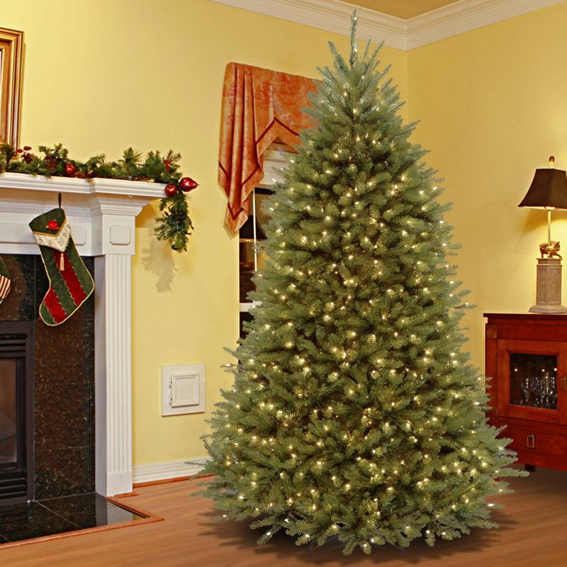 6.5ft National Christmas Tree Company Pre-Lit Dunhill Fir Artificial Christmas Tree with 600 Dual Color LED Lights & Powerconnect