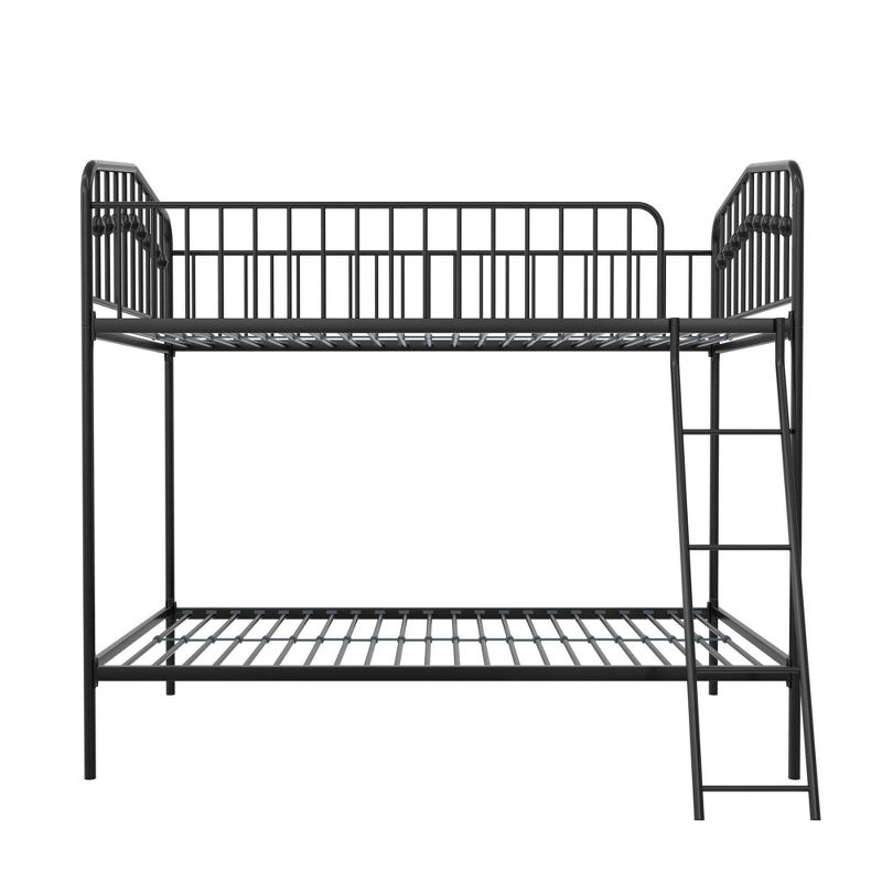 Twin/Twin Kids' Bushwick Metal Bunk Bed Black - Novogratz